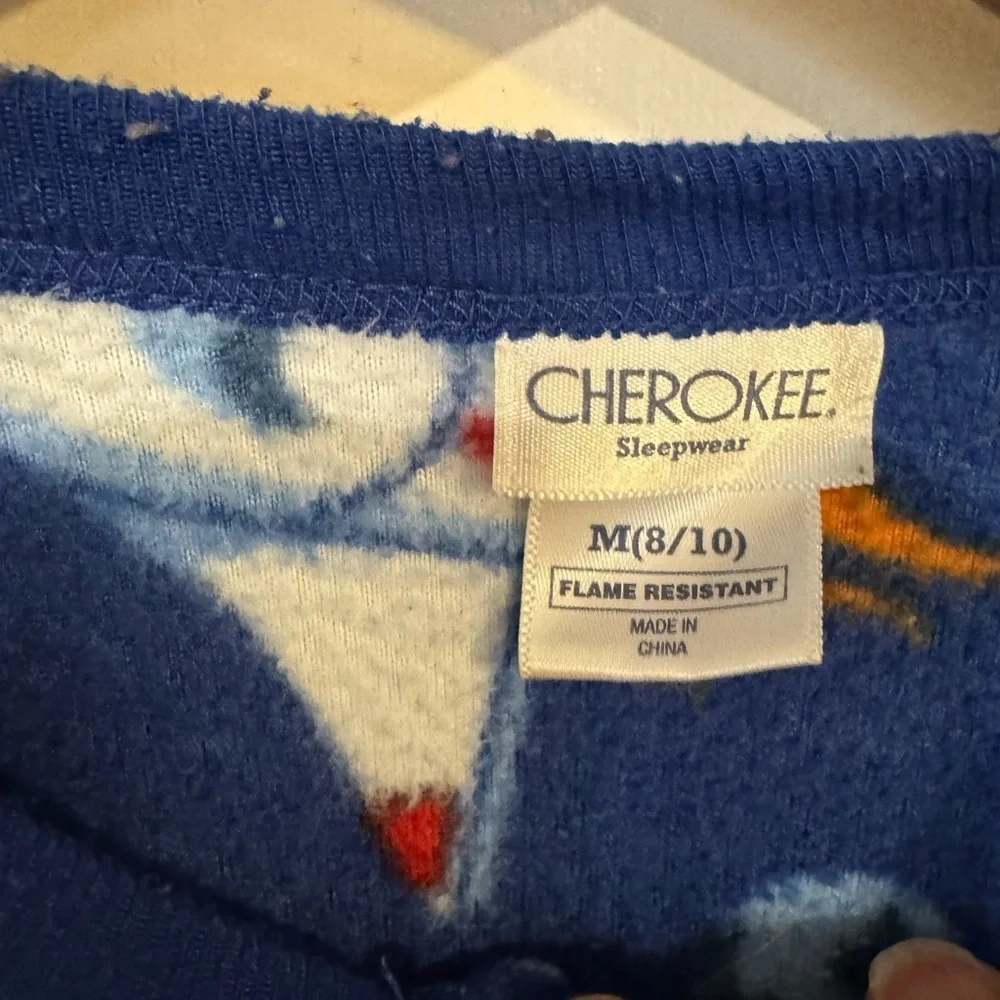 Cherokee Blue Footies One Piece with Space Theme
